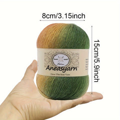 Wool Yarn Rainbow Line for Crochet Knitting 100g