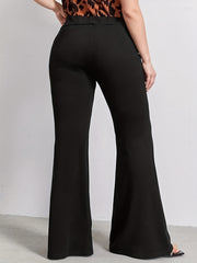 High Rise Flared Leg Trousers