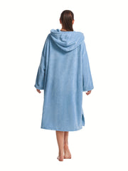 Cozy Hooded Night Robe with Pockets Women's Sleepwear