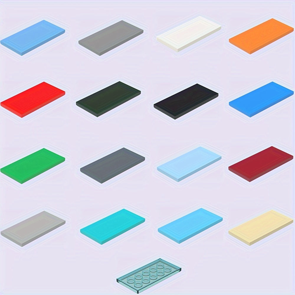 8-12 Years Building Blocks Set 9pcs Low Wall Flat Plate Bricks ABS Plastic