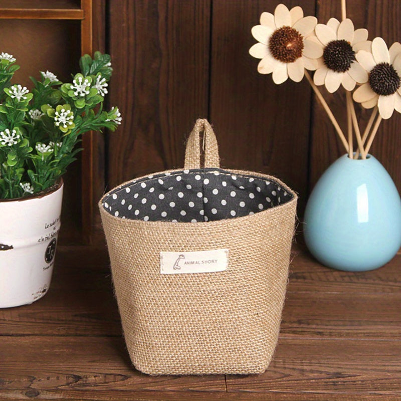 Wall Mounted Cotton And Linen Storage Bag Hanging Bag Dormitory Storage Bag
