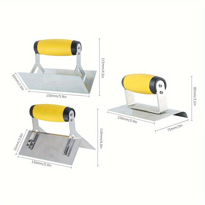 1pc Corner Trowel Flexes to 90 Degree Radius Soft Grip Handle