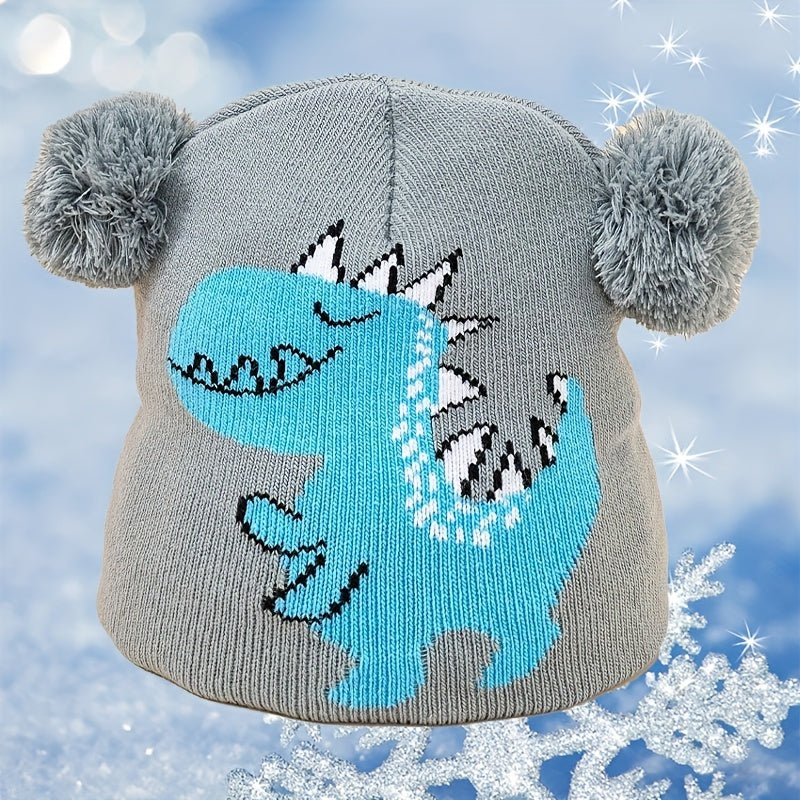 Children's Windproof Dinosaur Winter Hat Hand Wash