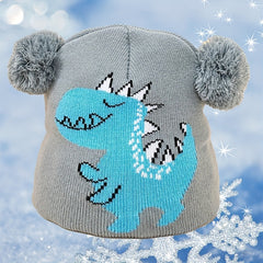 Children's Windproof Dinosaur Winter Hat Hand Wash