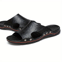 Men's Vintage Slip On Slide Sandals - Casual Walking Shoes