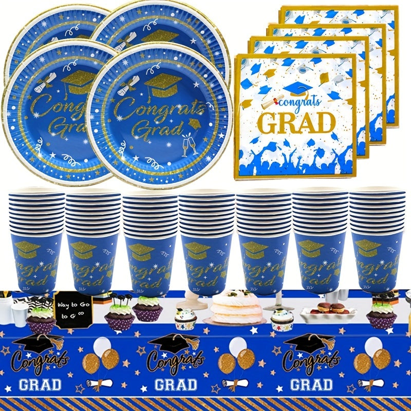 Congrats Grad Party Tableware Set - Plates, Napkins, Cups