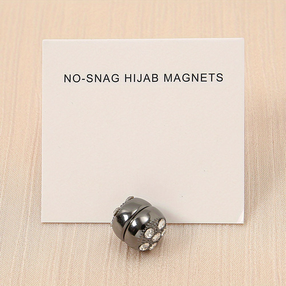 Rhinestone Turban Magnet Buckle Hijab Magnetic Pins Scarf Accessories