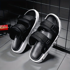 Men's Open Toe Hook And Loop Sandals Non Slip Summer Beach Shoes