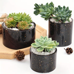 3pcs Silicone Flower Pot Molds Tea Lamp Candlestick Concrete Resin Molds