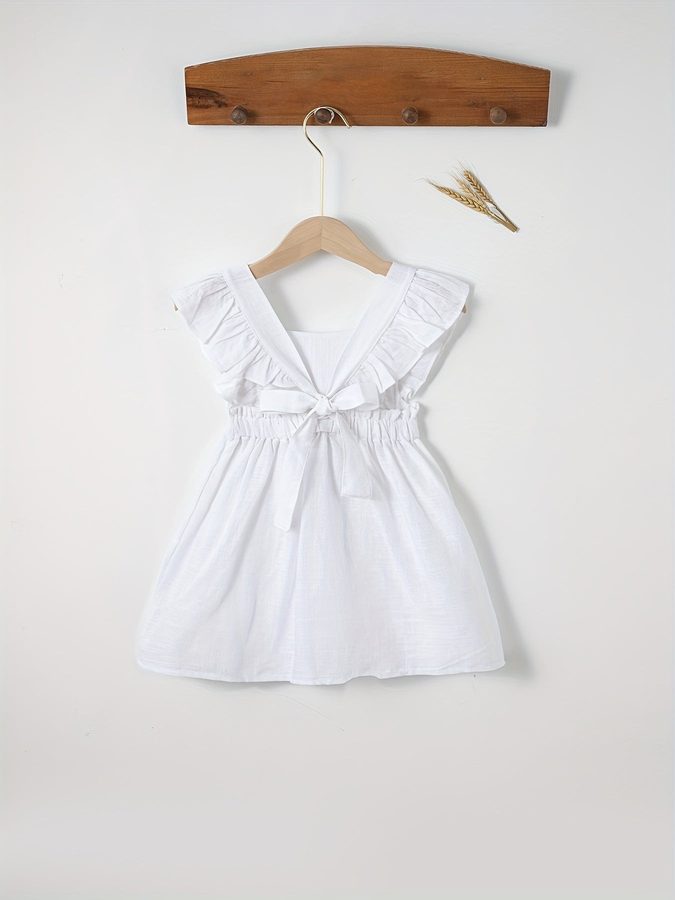Toddler Baby Girls Ruffle Square Suspender Dress