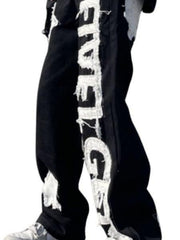 Y2K Loose Fit Patchwork Jeans Men's Street Style Denim Pants