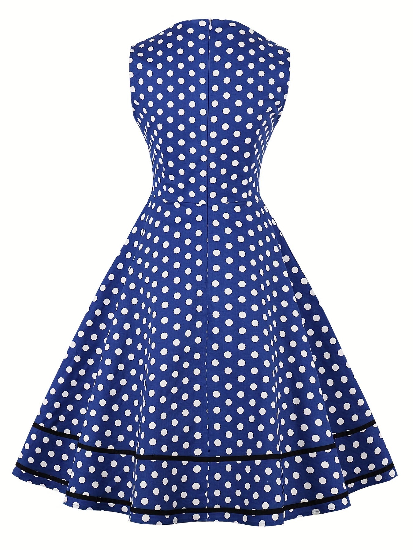 Polka Dot Sweetheart Neck Cocktail Party Dress