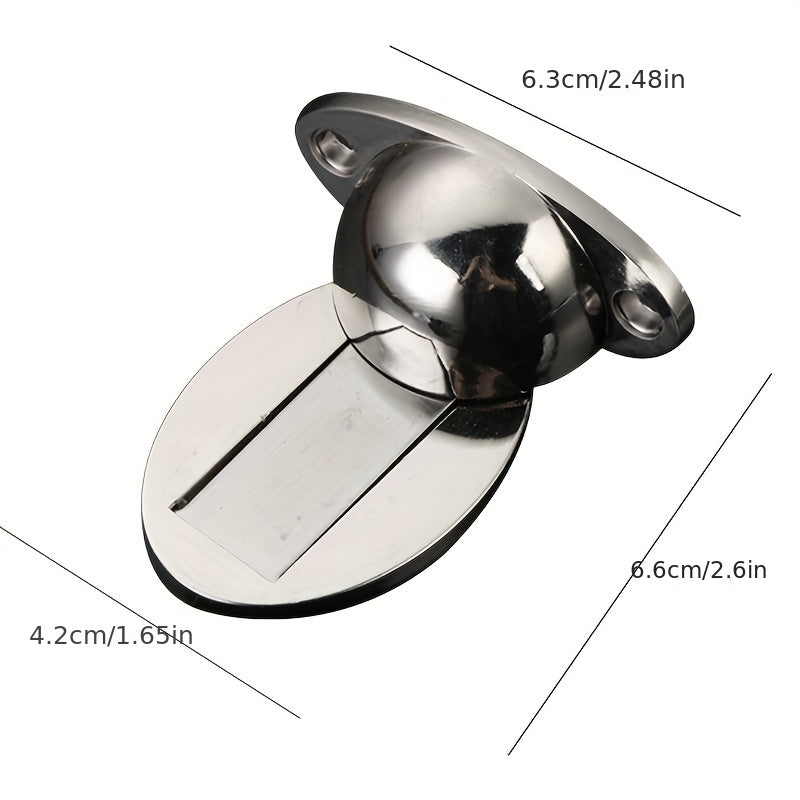 1pc Zinc Alloy Invisible Adjustable Door Stopper