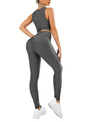 Honeycomb Tank Top & High Waist Leggings Set