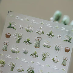 3D Art Stickers Embossed Nail Art Decoration Stickers