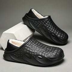 Men's Cozy Fuzzy Slippers Plush Non-Slip Home Shoes