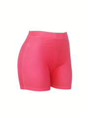 Letter Print Skinny Shorts Yoga Casual Summer Shorts
