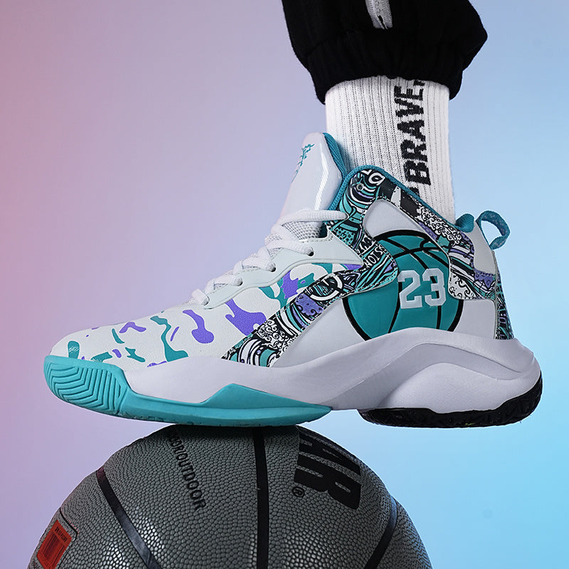 Camouflage Lightweight Mid Top Women's Basketball Shoes