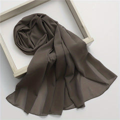 Chiffon Scarf Casual Hijab Classic Shawl Silk Head Wrap Bandana