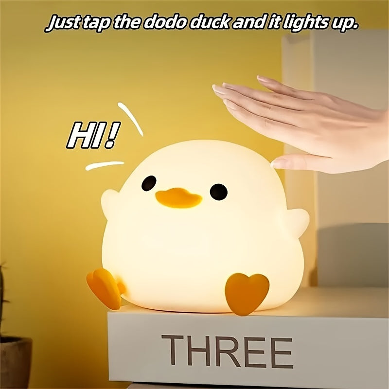 Bean Duck Silicone Night Light Eye Protection Desk Lamp