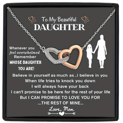 Heart Pendant Necklace Inspirational Birthday Gift For Daughter