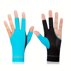 Left Hand Anti Slip Snooker Half Finger Billiards Glove