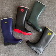 Women's Outdoor Waterproof Rain Boots Mid-tube Non Slip Rubber Shoes