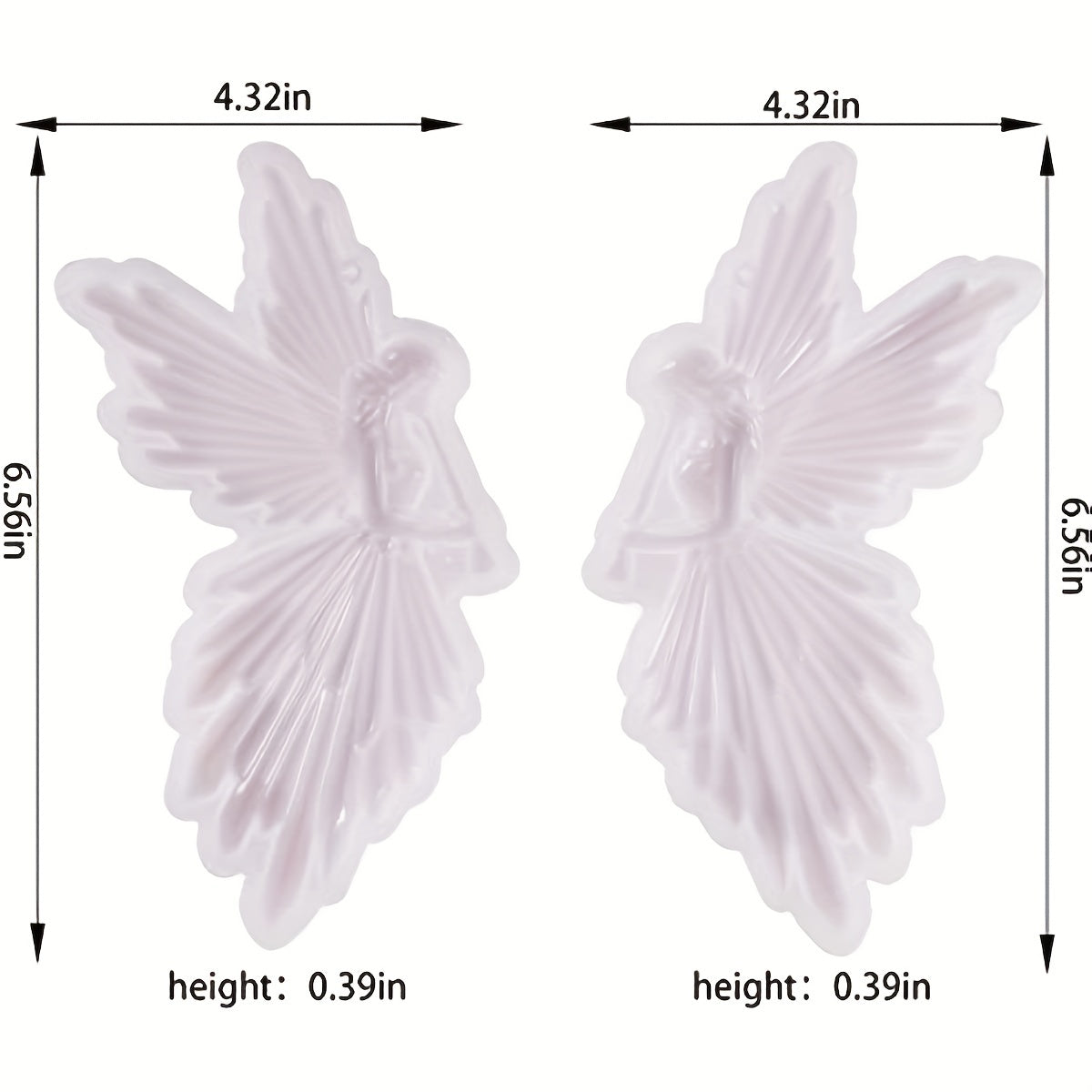 2PCS Set Angel Jewelry Pendant Mold Resin Casting Molds DIY Craft Cake Topper