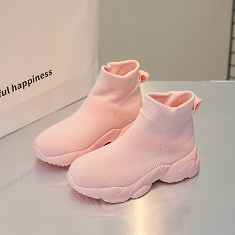 Girl's Breathable Slip On Sock Shoes Soft Sole Sneakers
