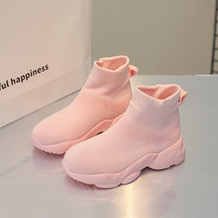 Girl's Breathable Slip On Sock Shoes Soft Sole Sneakers