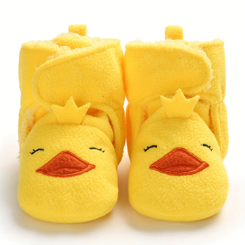 Baby Girls Cartoon Animal Boots Non Slip Warm Fleece Toddler Shoes