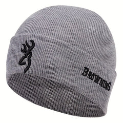 Men's Letter Knitted Hat Warm Skull Cap