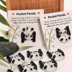2pcs Pocket Hug Panda Isolation Gift for Family and Friends