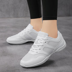 Lace Up Mesh Flat Sneakers Competition Dance Shoes