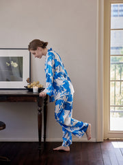Horse Print Pajama Set Long Sleeve Top & Pants Women's Sleepwear