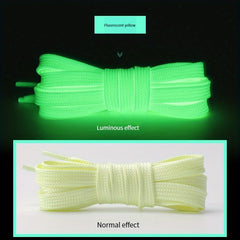 Luminous Reflective 8mm Polyester Shoelaces For Sneakers Canvas Shoes