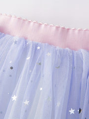 Kid Girls' Gradient Mesh Sequin High Waist Skirt