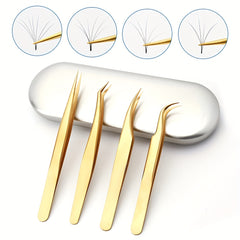 Stainless Steel Eyelash Extension Tweezers Set Volume Lash Extensions