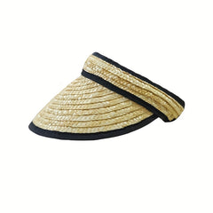 Vintage Straw Sun Visor Hat Lightweight UV Protection Summer Sun Hats