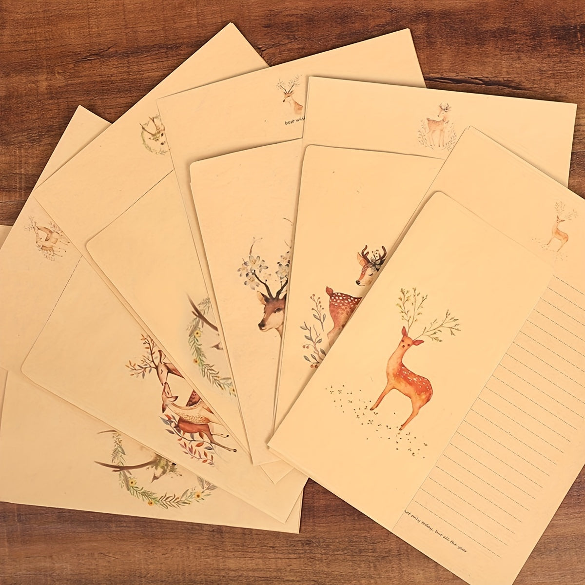 20pcs Vintage Stationery Set: 10 Sheets Letter Paper, 10 Envelopes, Flowers