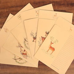 20pcs Vintage Stationery Set: 10 Sheets Letter Paper, 10 Envelopes, Flowers