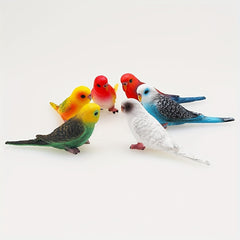 Realistic Parrot Figurines for Micro Landscape Decoration
