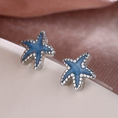 Mini Starfish Stud Earrings for Girls - Ocean Style Jewelry
