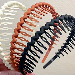 Teeth Headbands Wavy Headbands with Combs Thin Hair Bands