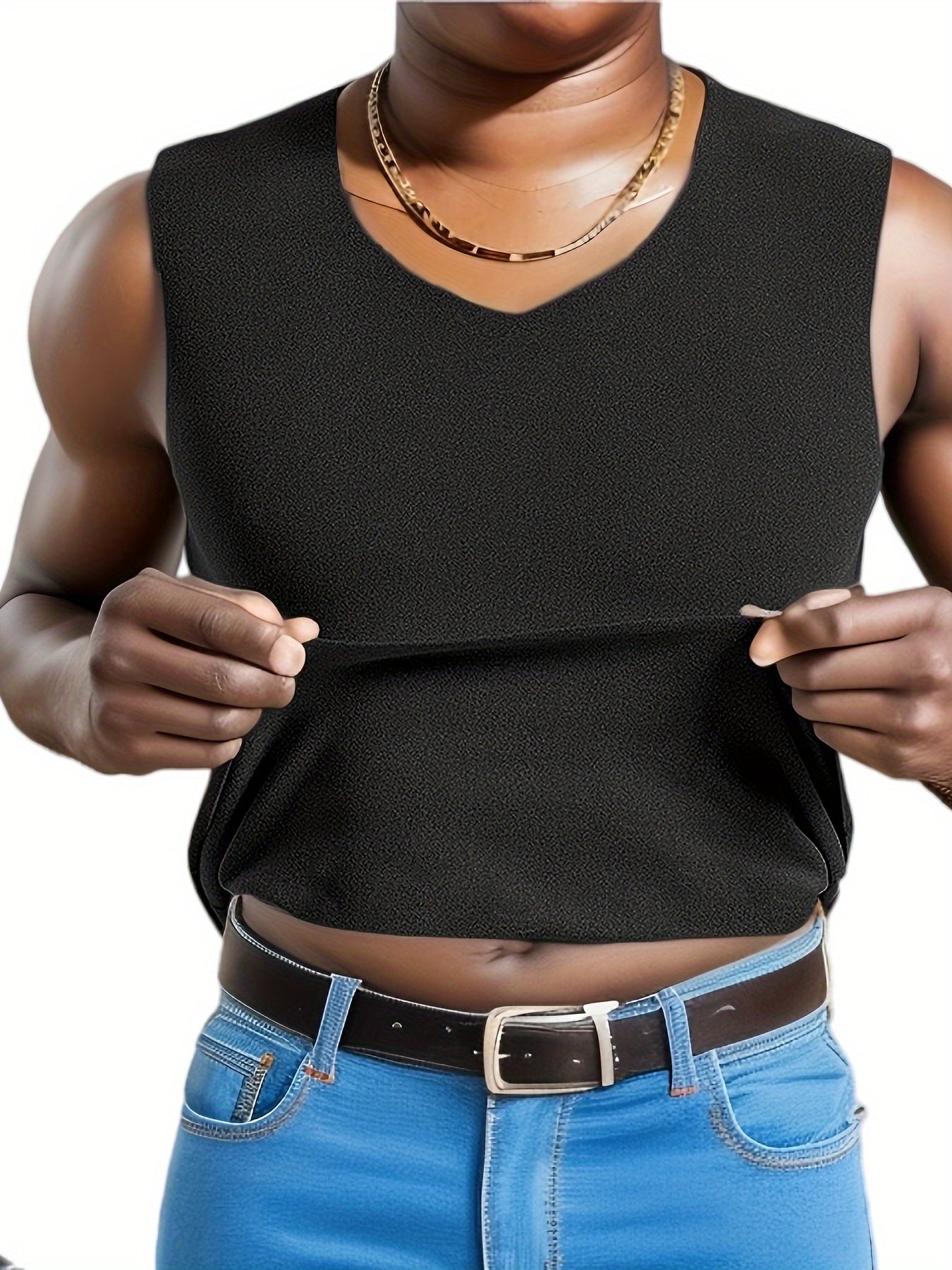 Men's Breathable Tank Top - Gym Workout Shirt