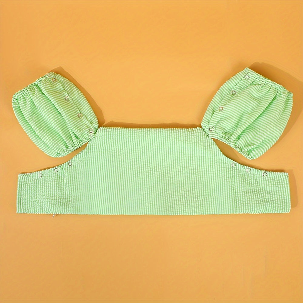 Toddler Kids Gingham Seersucker Flotation Device Cover Baby Swim Puddle Jumper