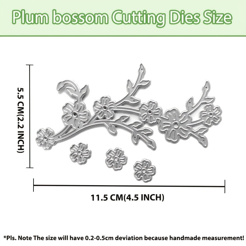Plum Blossom Metal Cutting Dies DIY Scrapbooking Stencil Template