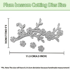 Plum Blossom Metal Cutting Dies DIY Scrapbooking Stencil Template