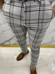 Retro Style Palid Slacks Men s Casual Slightly Stretch Pants
