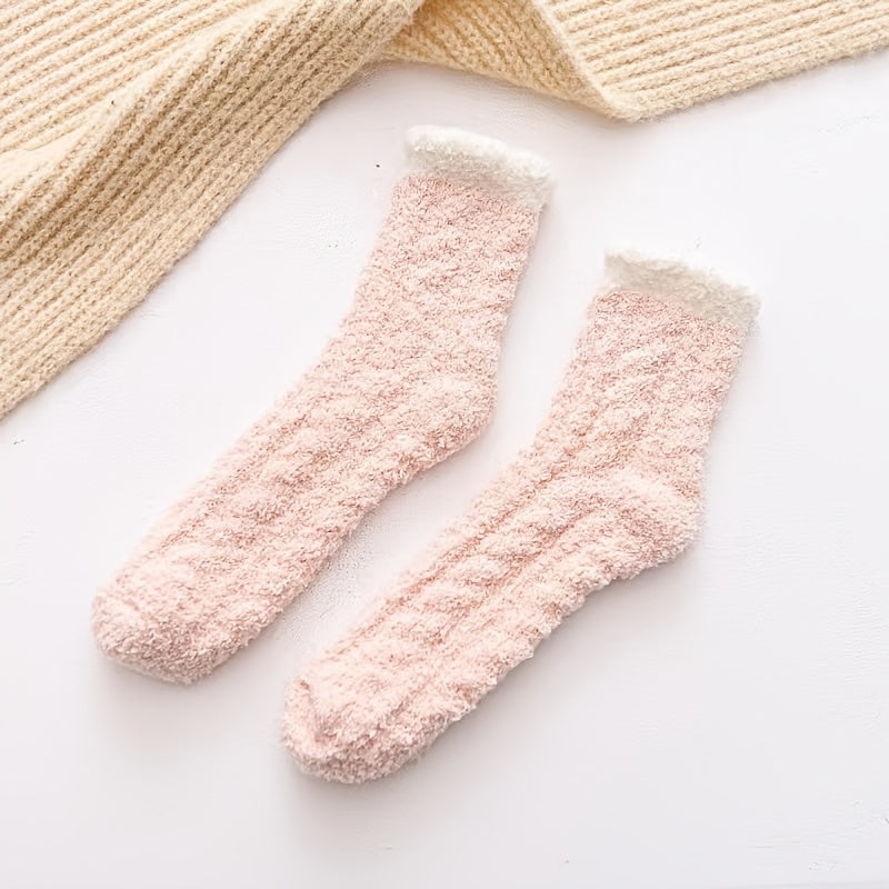 Men's Cozy Fleece Crew Socks for Winter